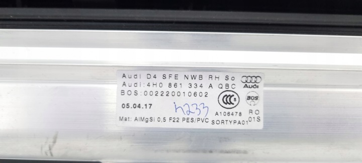 фото №13, Дверь правая зад audi a8 4h d4 рестайлинг короткая ly9t