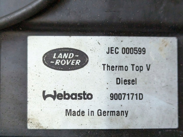 фото №9, Отопление стояночный вебасто land rover discovery 3 l319 2004 jec000599