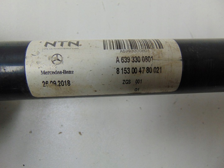 фото №7, Піввісь права перед mercedes vito 639 2.2 cdi 4motion 4x4 автомат a6393300801