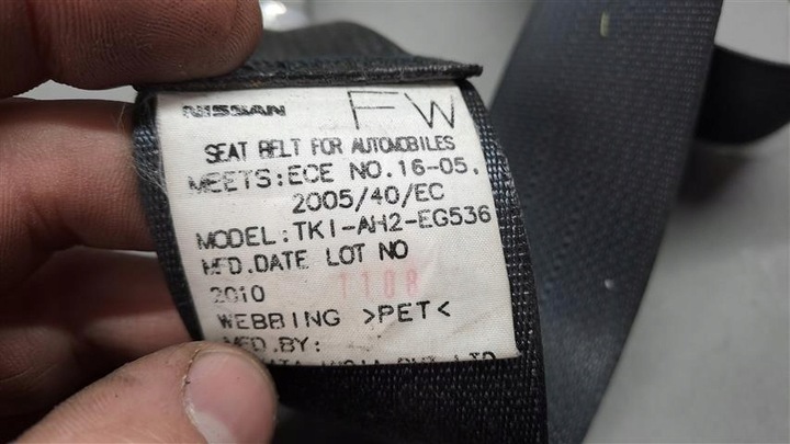 фото №6, Micra k13 pas безпеки натягувач лівий перед