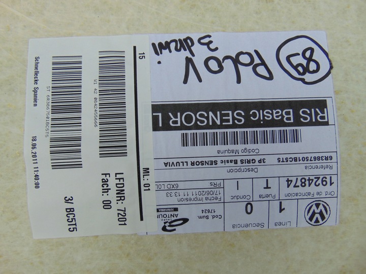 фото №12, Потолок потолок автомобиля vw polo v 3 дверь 6r3