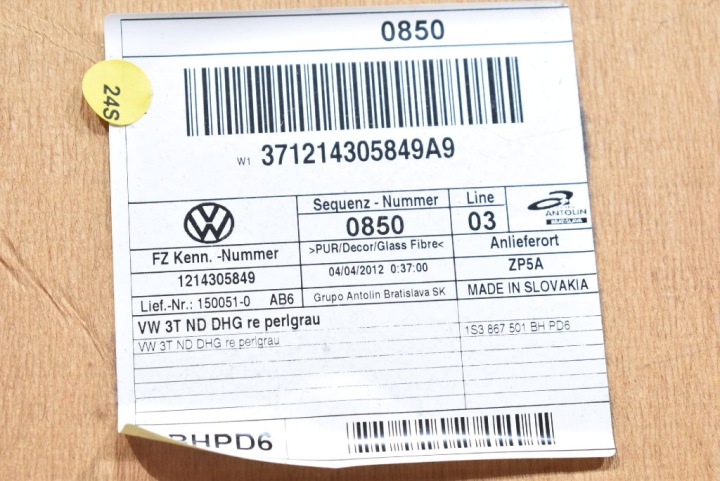 фото №15, Потолок потолок кабины 1s3867501bh vw up 11-20
