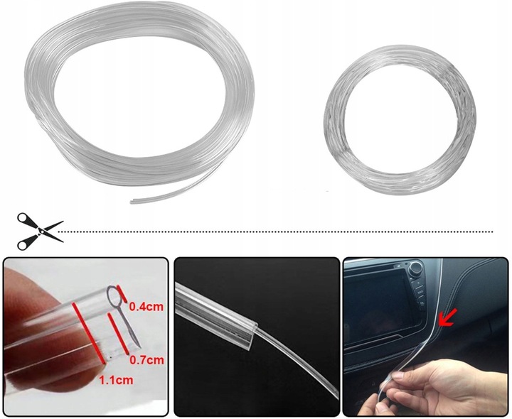 фото №13, Оптоволокно led do автомобиля elwire освещение rgb фоновый app блютуз 6m