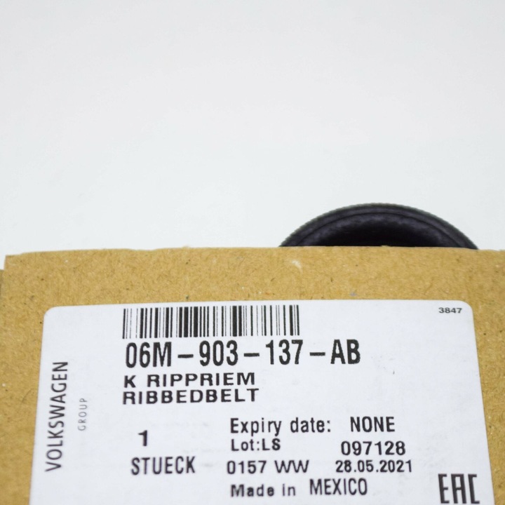 фото №8, Audi sq5 80a serpentine v-ribbed belt 06m903137ab