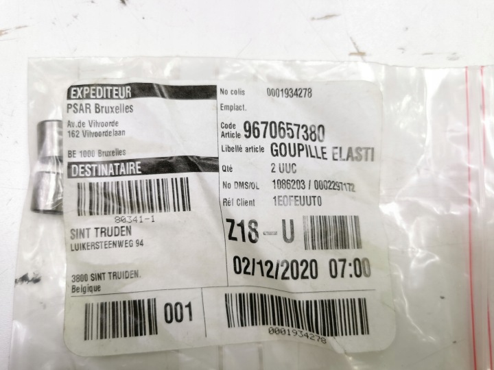 фото №7, Штифт гибкий головки opel corsa f oem номер 9670657380