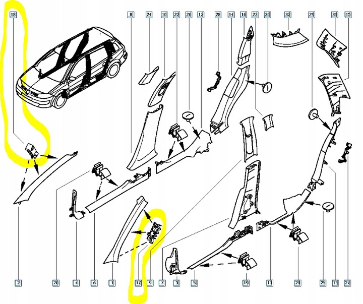 фото №8, Кліпса кріплення renault megane ii оригінальний номер 8200285663