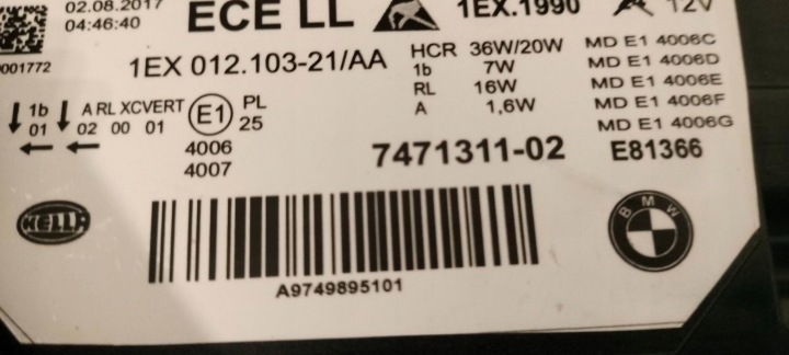 фото №8, Bmw 3 f30 f31 рестайлинг lci лампы перед полный led адаптивный 7471311-02, 7471312-02