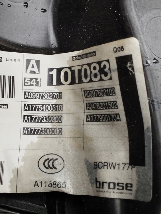 фото №14, Mercedes w177 amg a35 підйомник вікна ліве зад a1777300000