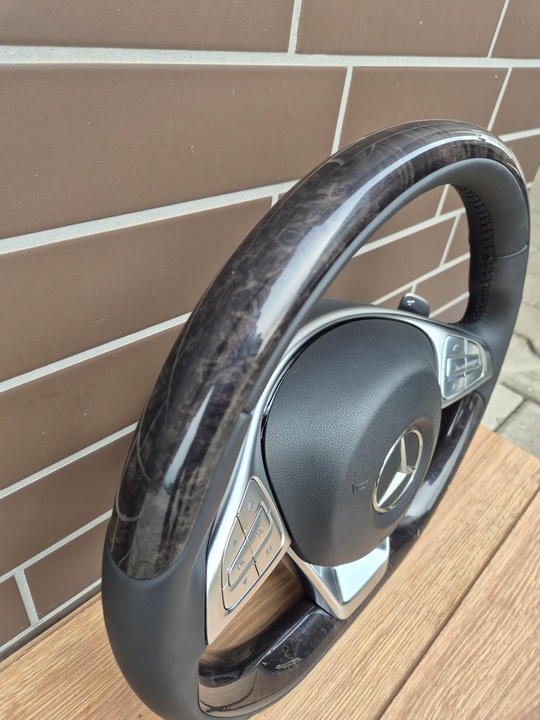 фото №8, Красивая деревянная руль mercedes amg w222 c217 cls w218 w205 glk glc