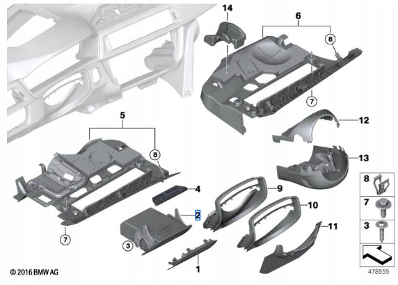 фото №11, Bmw 4 gran купе f36 передний left folding box 51459240633 9240633 оригинал