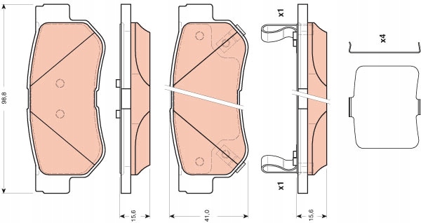 фото №12, Тормозные колодки ham. hyundai getz 03- gdb3432/trw
