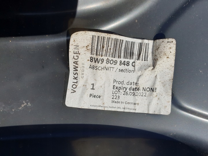 фото №10, Порог стойка средний обшивка верх audi a4 b9 8w оригинальный номер европа 8w9809848c