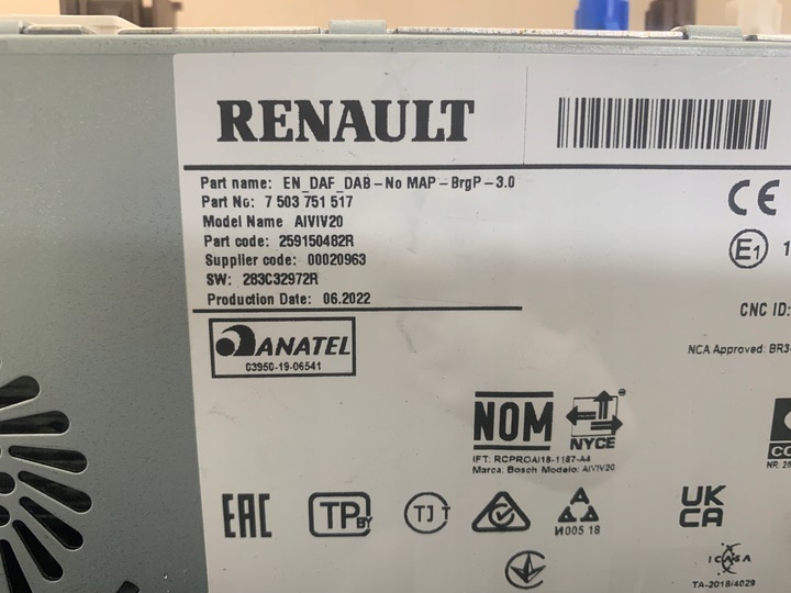 фото №15, Townstar renault kangoo iii 3 1.3 tce 22r радіо навігація навігація оригінал