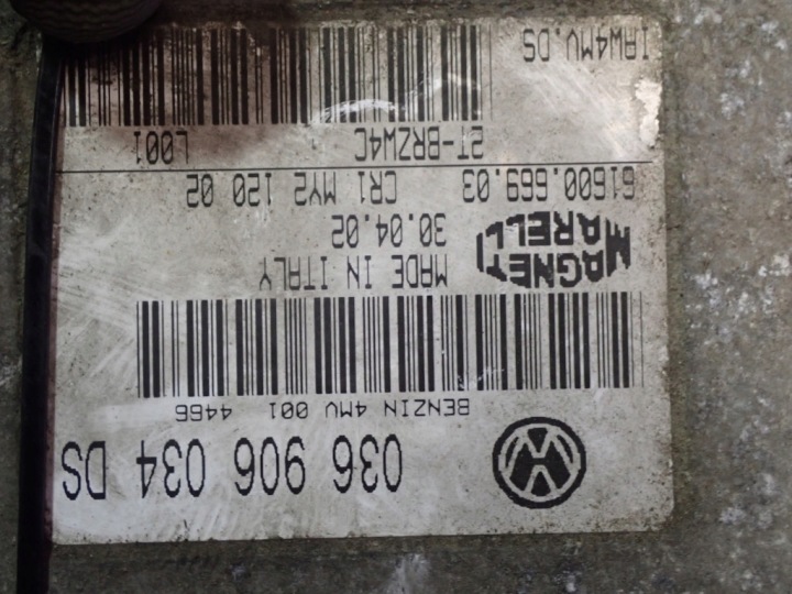 фото №5, Seat leon i 99-05 1.6 105km компьютер двигателя 036906034ds