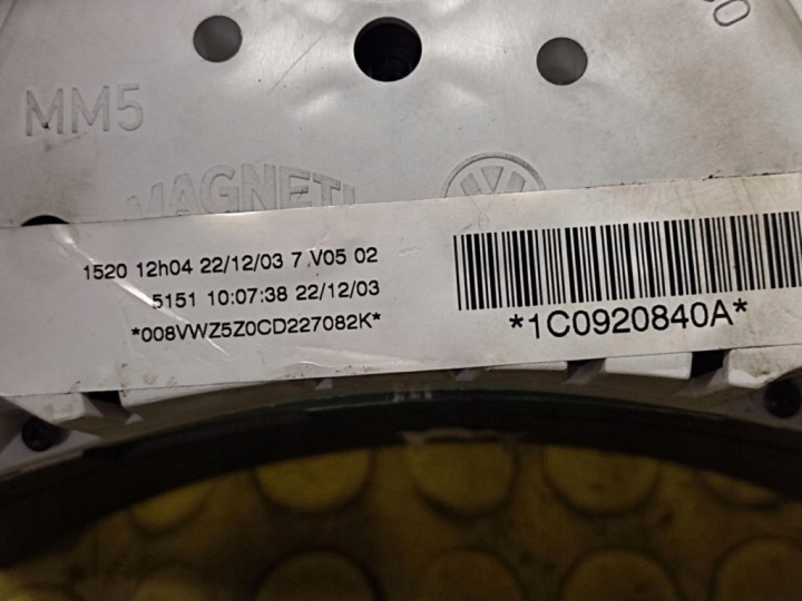 фото №8, Vw new beetle 1.9 tdi спидометр 1c0920840
