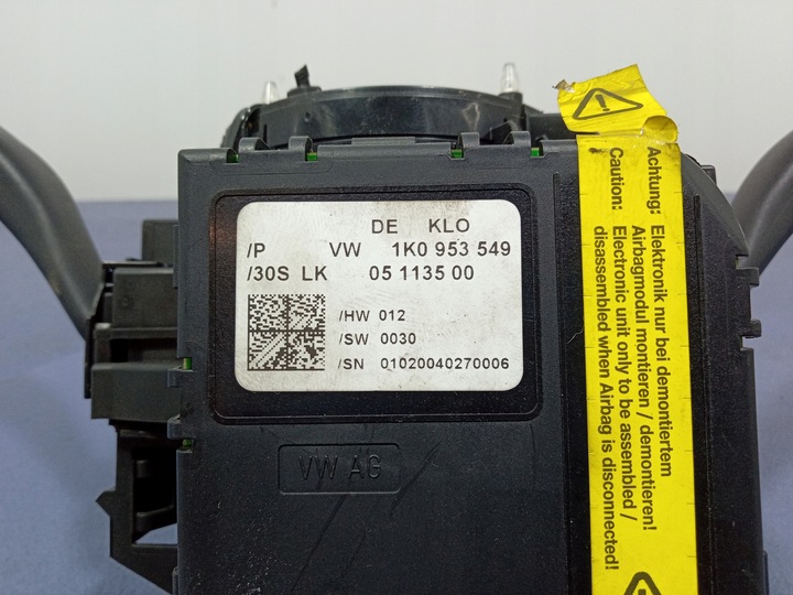 фото №8, Vw golf 5 v перемикач комбінований стрічка 1k0953503e