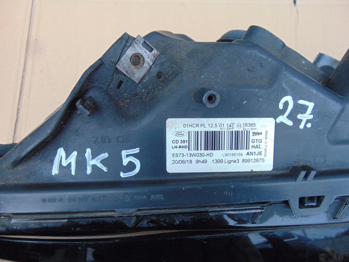 фото №14, Ford mondeomk5 лампа правая левая фара правые левый uk