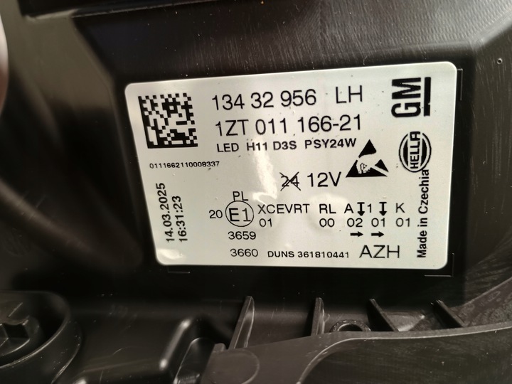 фото №12, Лампа ліва передня opel insignia a рестайлінг ксенон led 13432956 lh нова оригінал