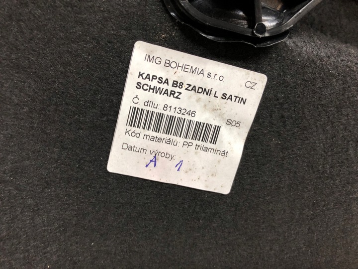 фото №11, Skoda superb iii 3v 3v0 универсал боковина обивка дверь левый зад левая