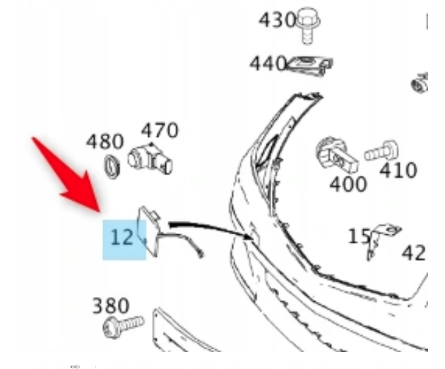 фото №5, Заглушка фаркоп перед mercedes w204 amg рестайлинг