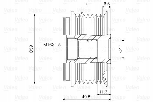 фото №12, Сцепление генератора valeo 588079 231502w200