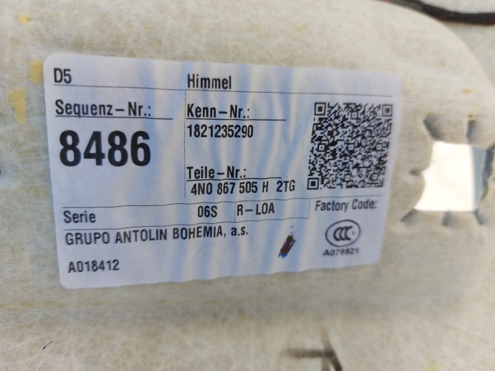 фото №7, Audi a8 d5 4n потолок пластики kpl 4n0867505h