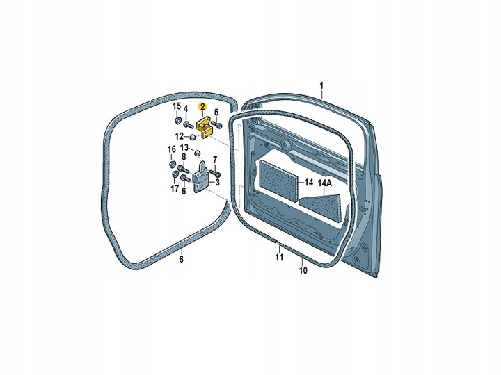 фото №14, Петля дверь передних верхний vw eos golf cabrio