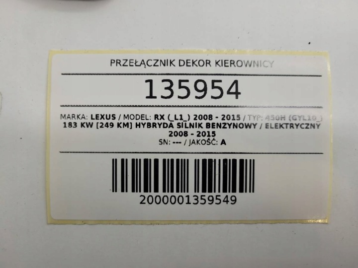 фото №13, Wielofunkcja кермо перемикач dekor керування lexus rx 450h iii