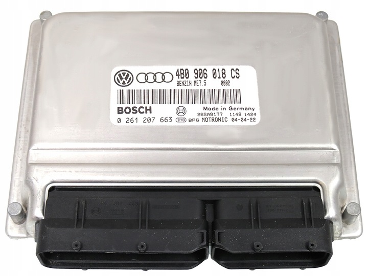 фото №1, Компьютер ecu audi a4 1.8 t 4b0906018cs 0261207663