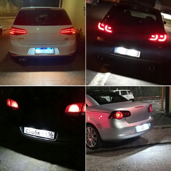 фото №7, Подсветка номерного знака регистрационный лампочки led vw passat b6 golf iv v vi 4