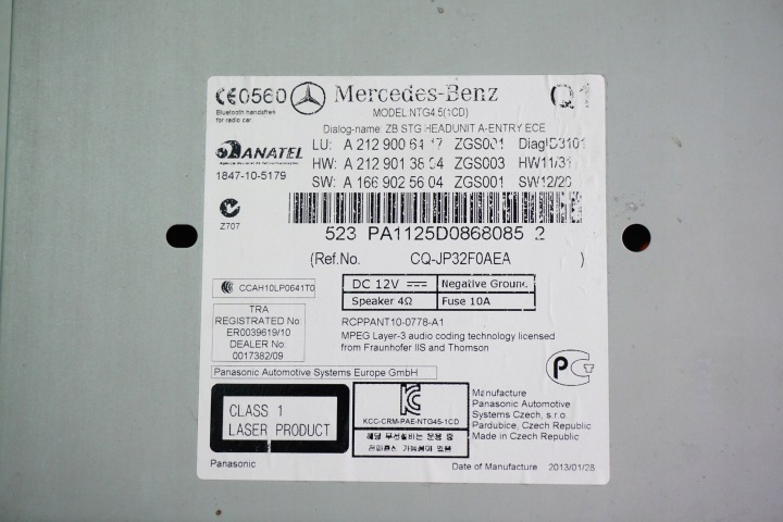 фото №9, Магнітола магнітола mercedes w212 a2129006417