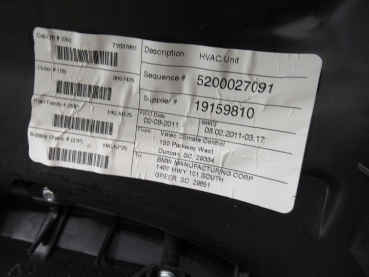 фото №5, Отопитель корпус bmw f25 x3 f25 x4 европа high