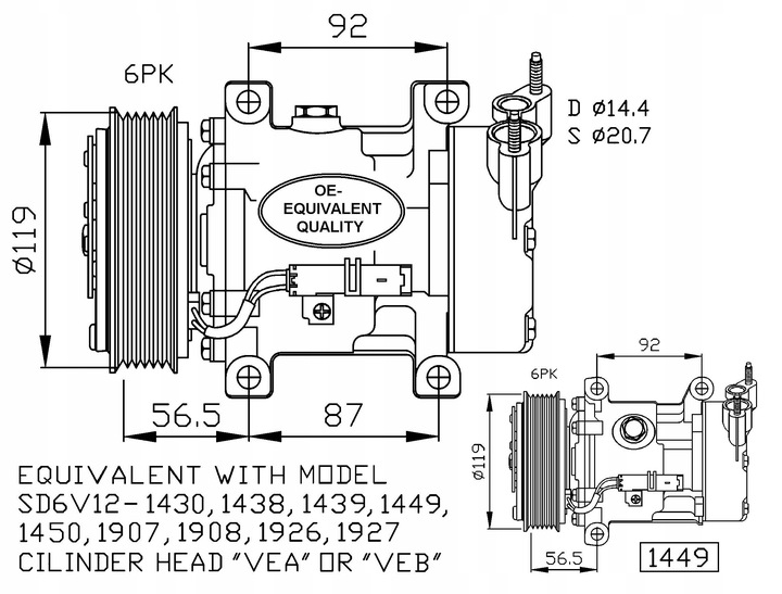 фото №15, Nrf 32227 компресор, кондиціонер