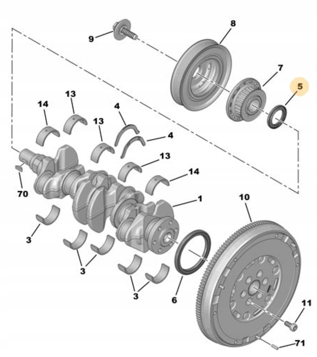 фото №6, Ущільнювач вала 1.5 ehdi 2018- citroen peugeot ford toyota 9820961080 org