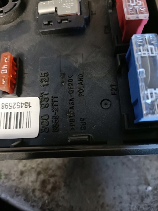 фото №11, Коробка предохранителей vw seat skoda audi 3c0937125