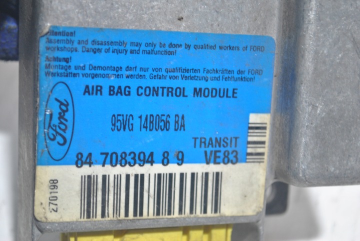 фото №3, Датчик модуль подушка безпеки ford transit mk5 95vg14b056ba