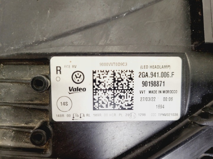 фото №6, Vw t roc рестайлинг 2ga фара передняя передняя led правая 2ga941006f