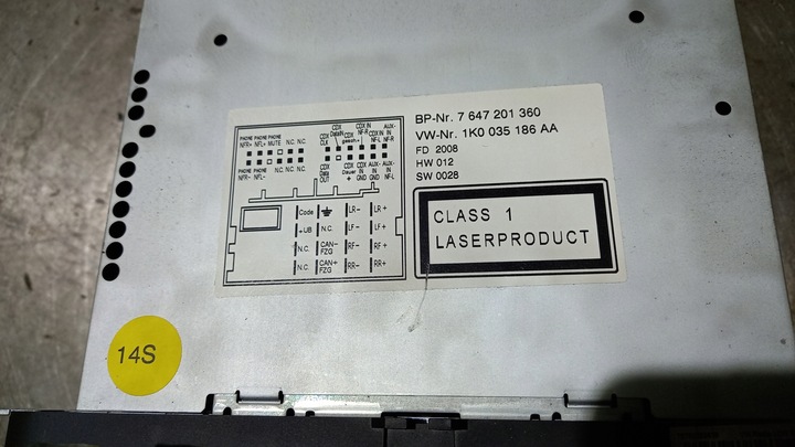 фото №4, Радіо 1k0035186aa vw passat b6 08r