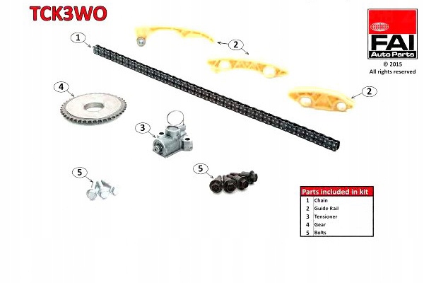фото №15, Набор цепи распределительный вал fai autoparts 90537370 12