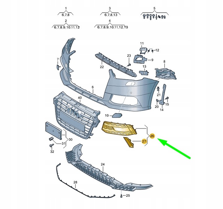 фото №9, New audi a1 mk1 передний бампер left air guide решётка 8xa807647a5fq