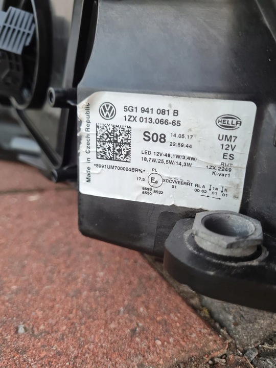 фото №12, Vw e-golf vii 7 рестайлінг gte лампи перед повний led динамічний 5g1941081b 5g1941082b