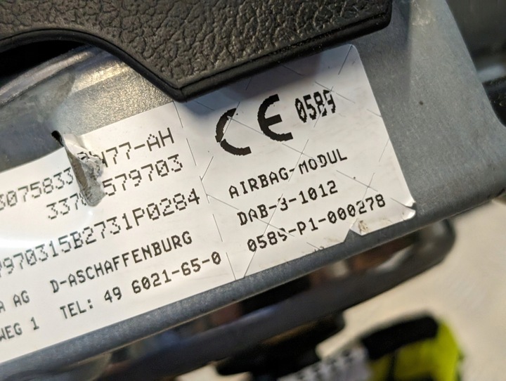 фото №11, Bmw f10 f20 f30 f48 f49 x1 3074997 повітряна подушка водія air bag