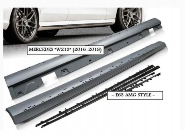 фото №1, Sp. порогові w213 16-19 e63 amg стиль e63 глянцевий bl