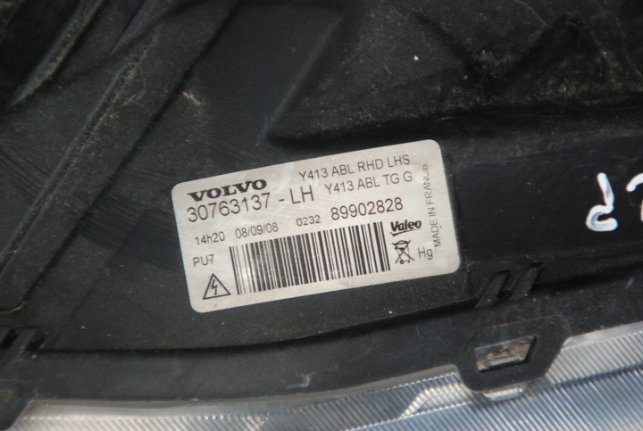 фото №6, Лампа l / p фара лівий ксенон ксенон xc60 10-