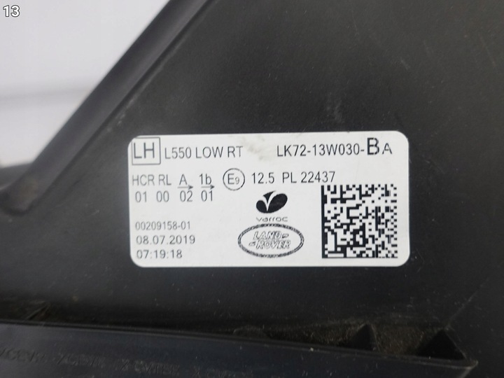 фото №14, Land rover discovery sport l550 рестайлинг 19- лампа полный led low rt левая европа