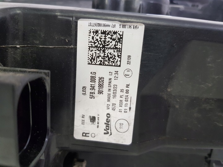 фото №12, 2 seat leon iv 20- лампа правий перед повний led 5fb941008g європа