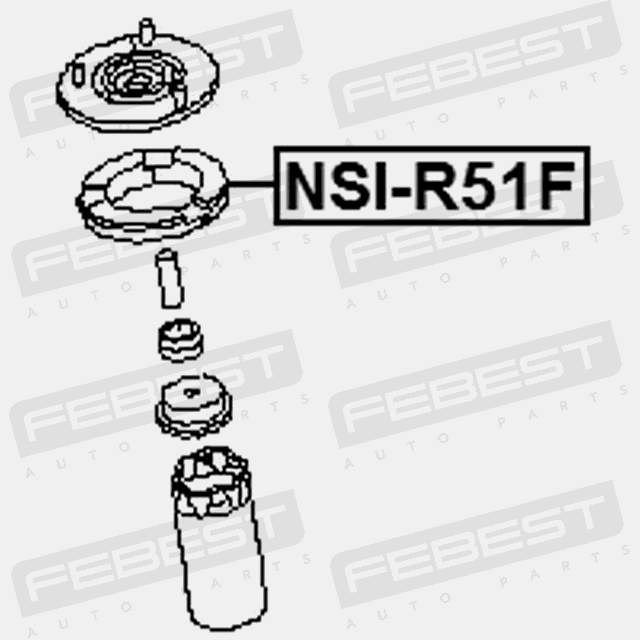 фото №12, Вставка пружини верхня nissan pathfinder r51 2004.08-2012.09 | nsi-r51f feb