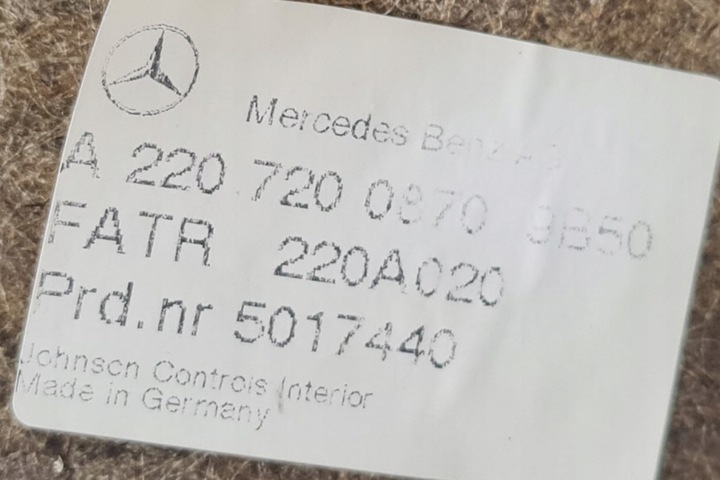 фото №10, Боковина оббивка правий перед mercedes w220 євро