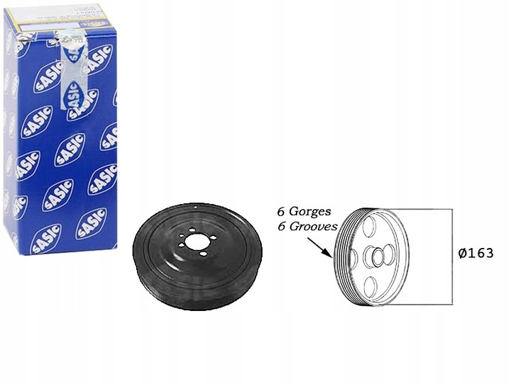 фото №8, Sasic 2156029 колесо ременное, wał коленчатый