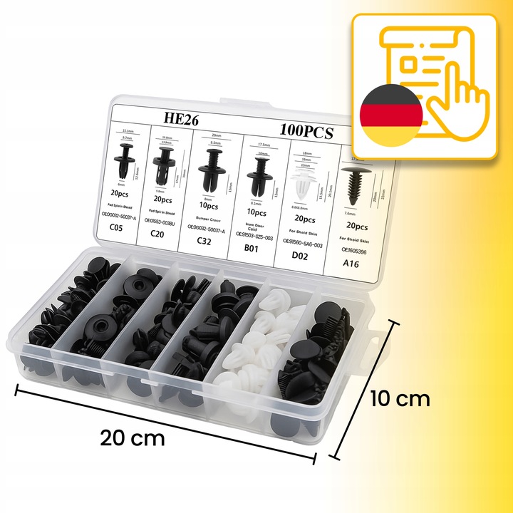 фото №11, Набір кліпси кліпси кліпси автомобільних оббивка 100szt знімач коробка